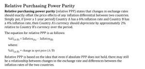 Relative Purchasing Power Parity