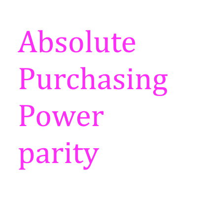 Absolute Purchasing power Parity