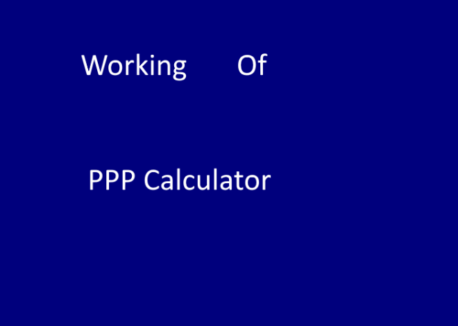 Working of PPP Calculator